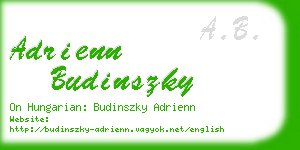 adrienn budinszky business card